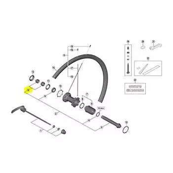 SHIMANO Repair Parts Left Lock Bolt Unit WH-R9100-C40-TU-F Y07K98030