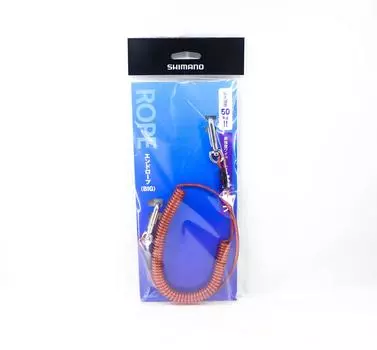 SHIMANO RP-004C Страховочный трос с карабином 50 кг Тестовый красный 745392