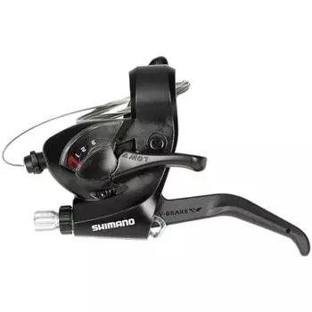 SHIMANO Schalt/Bremshebel ST-EF 41 MOD.15 SB-verpackt, Ez Fire Plus, для V-Brake и механического тормоза с оптикой Ganganzeige, 2-Fing