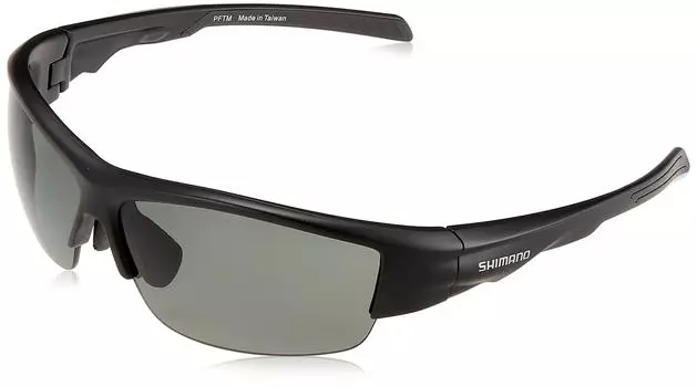 SHIMANO Солнцезащитные очки для рыбалки с поляризацией, водоотталкивающие, полуочки для рыбалки, матово-черные, бездымные, PC HG-066N дым