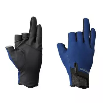 SHIMANO Titanium Alpha Gloves 3 Cut Deep Blue L GL-014V