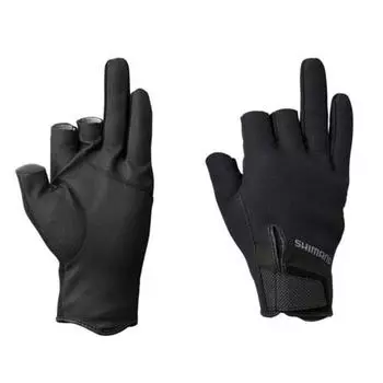 SHIMANO Titanium Alpha Gloves 3 Cut GL-014V Black M
