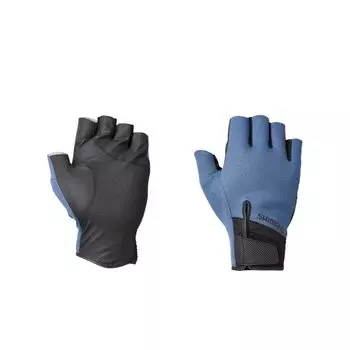 SHIMANO Titanium Alpha Gloves 5 Cut GL-015V Blue Gray M