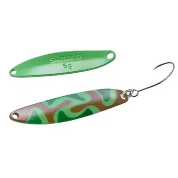SHIMANO Trout Spoon Cardiff Slim Swimmer Camo Edition 5g 003 Green Bra Camo TR-A50R