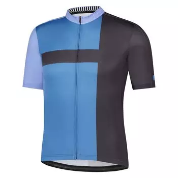 SHIMANO Велосипедная майка Aero Light Jersey 2023 Модель Indigo Blue S Расчетная (Европейский размер) Рост 167-173см