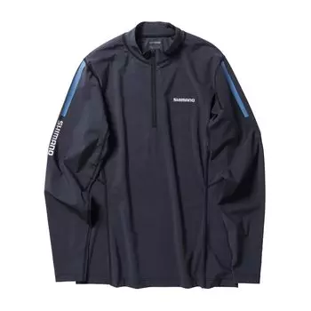 [Shimano] Water Repel Half Zip Shirt Long Sleeve SH-040X Black M