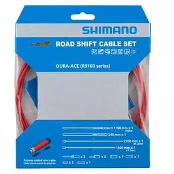 Shimano Y0BM98030 [Набор тросов переключения передач R9100, красный]