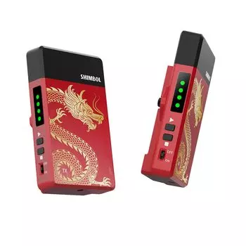 Shimbol TP Mini Беспроводная система передачи видеосигнала Передатчик Приемник 1080p 60 кадров в секунду Низкая задержка Дальность передачи 600 футов для наружного применения Shimbol TP & красный