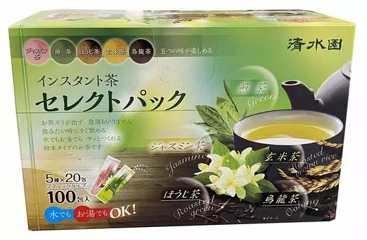 Shimizuen Instant Tea Select Pack types x 20 100 bags Powder (5 bags)