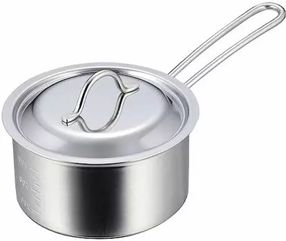 Shimomura 44296 Можно мыть в посудомоечной машине, легко сливать капли, кастрюля с одной ручкой, 5,5 дюймов (14 см), Сделано в Японии, 1,1 л (1,1 л) Совместимо с Direct Fire, Induction