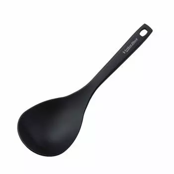 Shimomura Industries Antibacterial Made in Japan Verdun Black Nylon Spoon Dishwasher Safe Made in Niigata VB-204 Tsubame-Sanjo