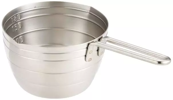 Shimomura Kogyo Сделано в Японии Ajishokubo Мерный стакан из нержавеющей стали 200cc со шкалой AKK-206 Сделано в Ниигата Цубамэ-Сандзё