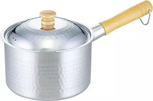 Shimomura Planning 34490 Deep Single Handled Pot, 7.1 inches (18 cm), Professional Model, Hammered, Induction Compatible, Made in Japan
