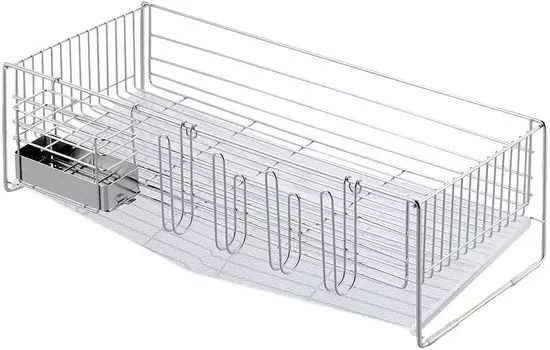 Shimomura Planning Drainer Clear для 3-4 человек над подносом с менее очевидной водой поставляется с 4 стеклянными палочками для еды кухонная сушилка из нержавеющей стали