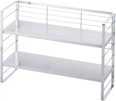 Shimomura Planning Регулируемая по высоте кухонная стойка шириной 58 см в хранилище 2 с использованием отработанного масла над стойкой Easy to Stainless 38019 [Сделано в Японии],