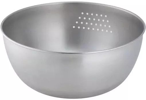 Shimomura Planning Rice Polishing 2 Cups in Dishwasher Comes with Drain Easy to Single Small Rice Washing Vegetable Stainless 40870 Bowl, [Made Japan]