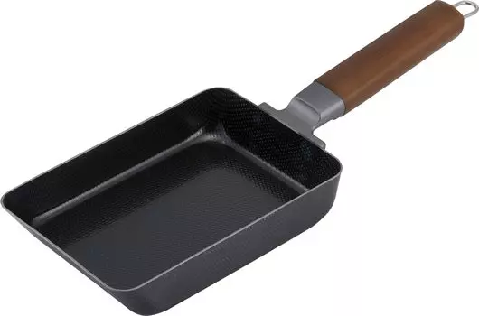 Shimomura Planning Tamagoyaki Frying Ширина 35 x Глубина x Высота Изготовлено в Совместимо с Тиснение на обеих сторонах 43503 Сковорода, 12,5 x 6,5 см, Япония, IH, чёрный