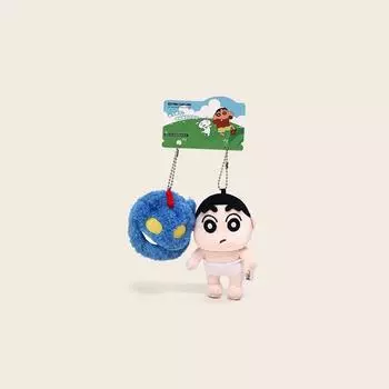 Shin Chan Crayon Plush Keychain Cute Cartoon Hat Backpack Decoration Gift Doll