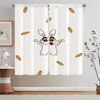 Shin Chan Curtains for Living Room 2 Pieces Free Shipping Home and Decoration Fabric Curtain Tiebacks Blackout Blinds Tentacles W50xH70cmx2pcs-CL