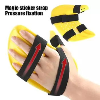 Шина для поддержки пальцев Регулируемый ремень Дышащий ортез для пальцев Тренировка рук для гребков Левая Правая рука Поддержка Шина для пальцев Мужчины Женщины Пять пальцев Right Hand