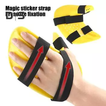 Шина для поддержки пальцев Регулируемый ремень Дышащий ортез для пальцев Тренировка рук для гребков Левая Правая рука Поддержка Шина для пальцев Мужчины Женщины Пять пальцев Left Hand