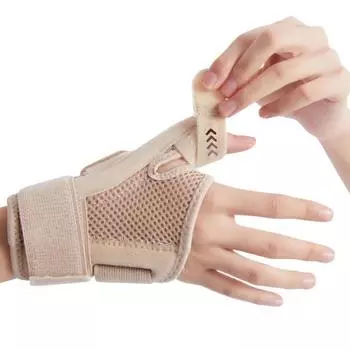 Шина для поддержки запястья с застежкой-лентой Дышащая сверхмягкая регулируемая опора для большого пальца Защита запястья от тендинита и артрита серый