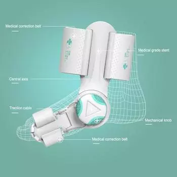 Шина для выпрямления большого пальца стопы Корректор Ортопедические принадлежности Педикюр Уход за ногами синий