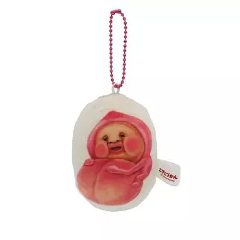 Shinada Fluffy ball chain mascot clown worm peach [Kobitozukan] &