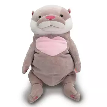 Shinada Global Mochi Series Mochi Cute Heart Grey Размер L 22 x 22 x 30 см Мягкая игрушка с милым рисунком в виде сердца MOKW-0400HG
