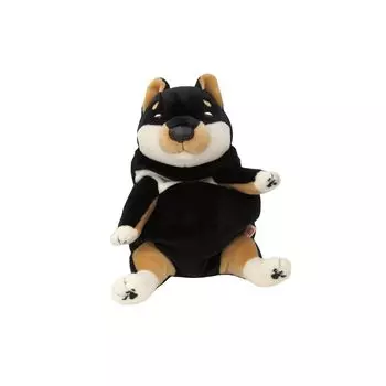 Shinada Global Mochi Series Mochi Dog Kuroshiba 10 x 10 x 17 cm Stuffed Dog Animal (S) MOIN-0168B