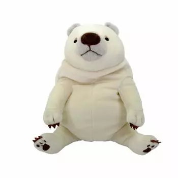 Shinada Global Mochi Series Mochi Kuma White 14 x 14 x 22cm Stuffed Animal Bear (M) MOKW-0230W