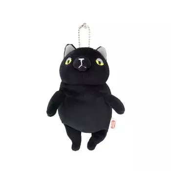 Shinada Global Mochi Series Mochi Neko Black Stuffed Cat Animal (mini) 7514cm MONE-0088B