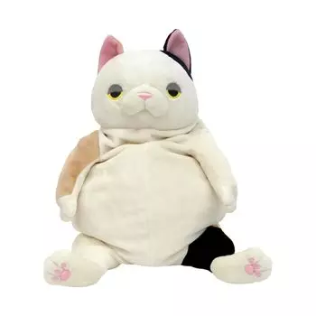 Shinada Global Mochi Series Mochi Neko Mike 22 x 22 x 30cm Plush Cat Animal (L) MONE-0350M