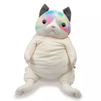 Shinada Global Mochi Series Mochi Neko Rainbow 35 x 35 x 50 cm Stuffed Cat Animal (XL) MONE-0900R