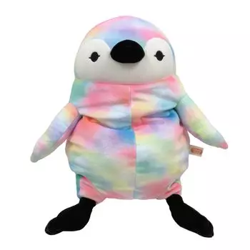 Shinada Global Mochi Series Mochi Pen Rainbow 22 x 22 x 30cm Stuffed Penguin Animal (L) MOPE-0350R