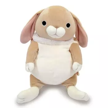 Shinada Global Mochi Series Mochi Rabbit Lop Ears Beige 22 x 22 x 30cm Stuffed Rabbit Animal (L) MOUS-0350RBE