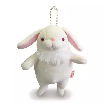 Shinada Global Mochi Series Mochi Rabbit Lop Ears White 7 x 5 x 14 cm Stuffed Rabbit Animal (mini) MOUS-0088RWH
