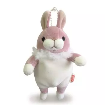 Shinada Global Mochi Series Mochi Rabbit Standing Ears Pink Stuffed Rabbit Animal (mini) 7514cm MOUS-0088TPK