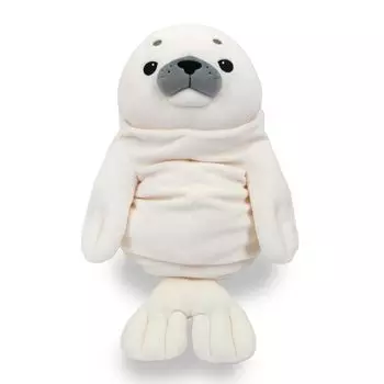Shinada Global Mochi Series Mochi Seal White Stuffed Seal Animal (L) 222230cm MOAZ-0350W