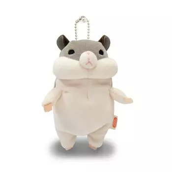 Shinada Global Mochi Series Mochiham Gray 7 x 5 x 14 cm Stuffed Hamster Animal (mini) MOHM-0088G