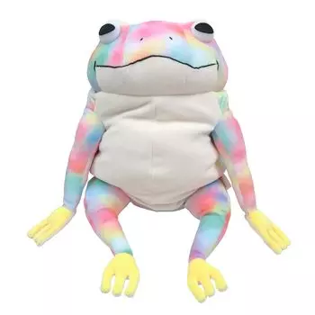 Shinada Global Mochi Series Mochikaeru Rainbow 22 x 22 x 30cm Stuffed Toy Frog Animal (L) MOKR-0350R