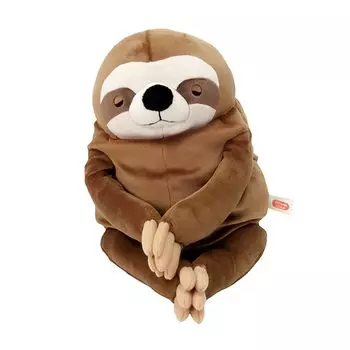 Shinada Global Mochi Series Mochimake Brown 22 x 22 x 30cm Stuffed Sloth Animal (L) MONK-0350B