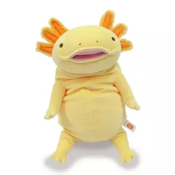 Shinada Global Mochi Series Mochiupa Sunflower 22 x 22 x 30cm Stuffed Toy Axolotl Animal (L) MOUP-0350S