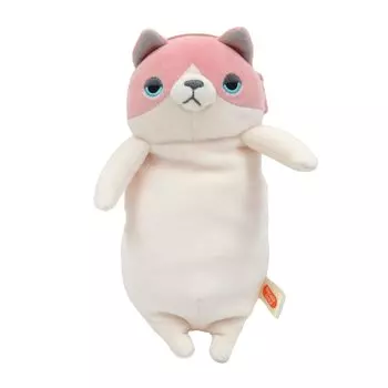 Shinada Global Серия Mochi Mochi Neko Пенал-косметичка Пастельная Сакура 9 x 8 x 18см Пенал Кот Животное MPNE-0180PS