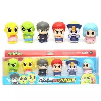 Shinbi Apartment Ghost Mini Doll Set Character Water Gun Bath Water Gun Set of 6, корейские игрушки для ванной