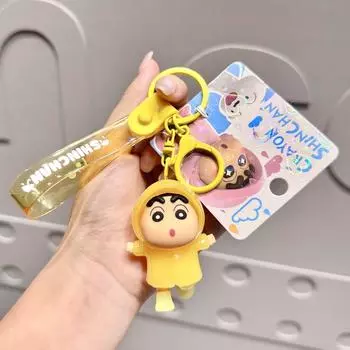 Shinchan Colorful Crayon Raincoat Keychain Accessories For Couples And Friends Gifts
