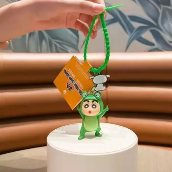Shinchan Cross Crayon Dressing Crocodile Frog Series Cartoon Keychain Pendant StyleA