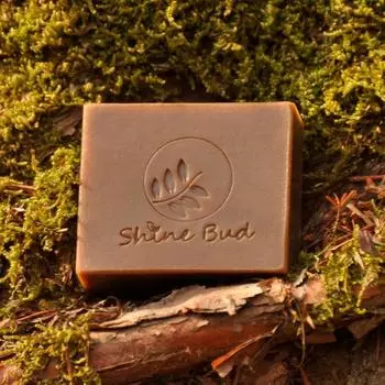 Shinebird pine campfire натуральное мыло ручной работы с состаренным сосновым дегтем, 1 шт., 100 г