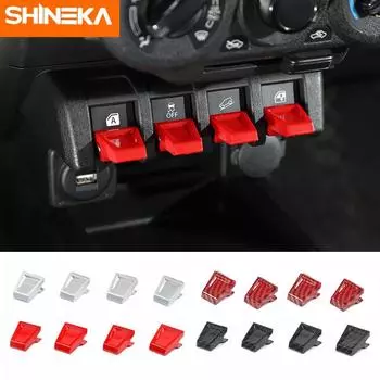 SHINEKA ABS автомобильный переключатель подъема окна расширенная декоративная крышка наклейки для Suzuki Jimny-2022 салон автомобиля красный