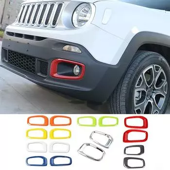 SHINEKA Внешние аксессуары для Jeep Renegade ABS передняя противотуманная фара автомобиля декоративная крышка наклейка для Jeep Renegade красный